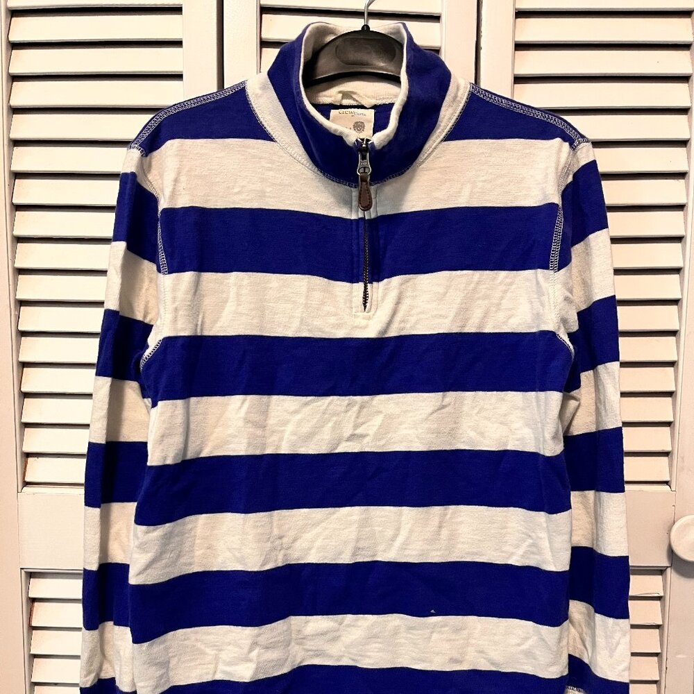 crew cuts rugby stripe 3/4 zip-up